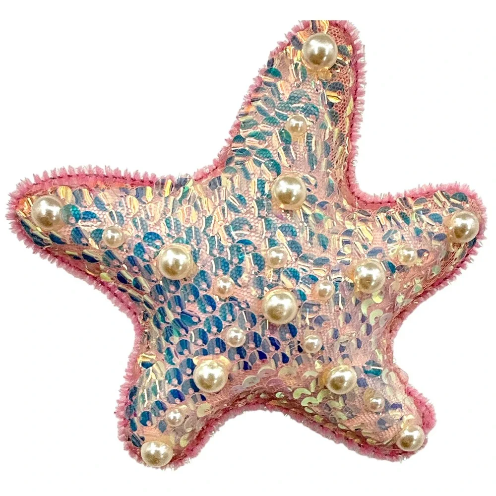 December Diamonds Coral Pink Sequin Starfish Garland Pearl‎ Beach 2 packs